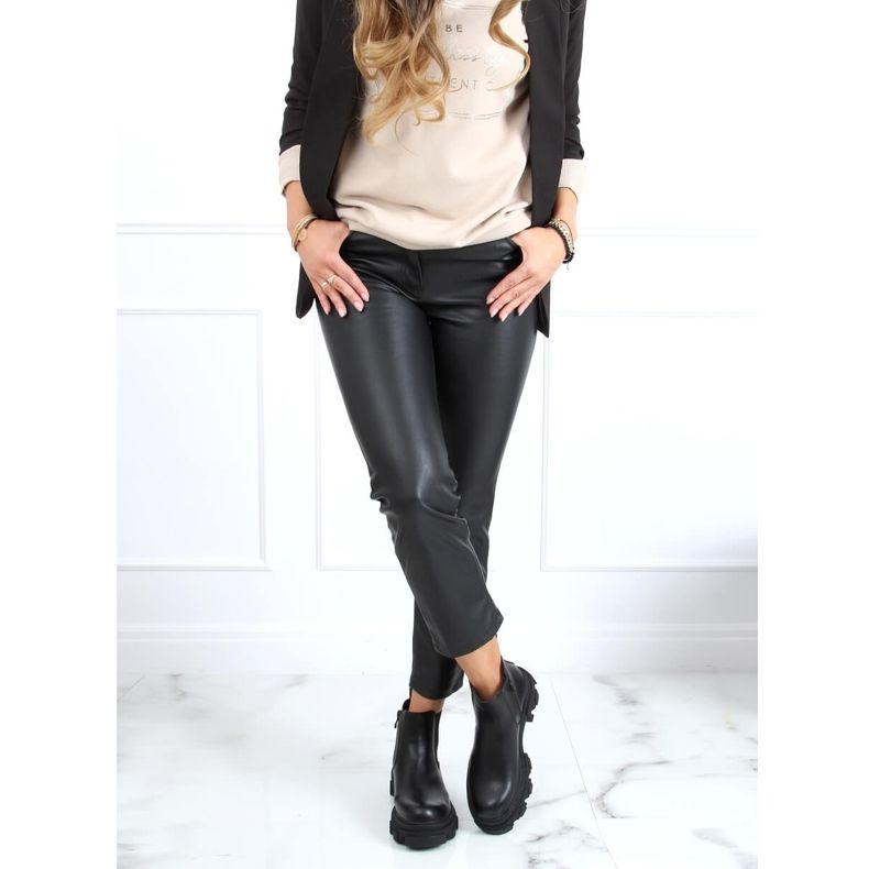 Botines Chelsea negros con suela alta negro 888-52 Negro 1