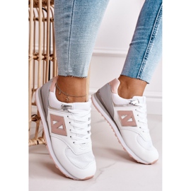 Calzado deportivo de mujer Sneakers Blanco y Rosa Last Minute rosado gris 4