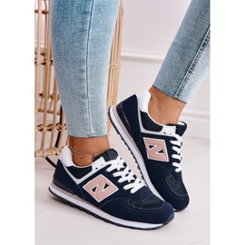 Calzado deportivo de mujer Sneakers Azul marino Last Minute blanco rosado 4
