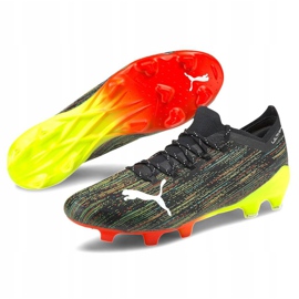 Zapatos de fútbol Puma Ultra 1.2 Fg Ag negro-verde-rojo 106299 02 5