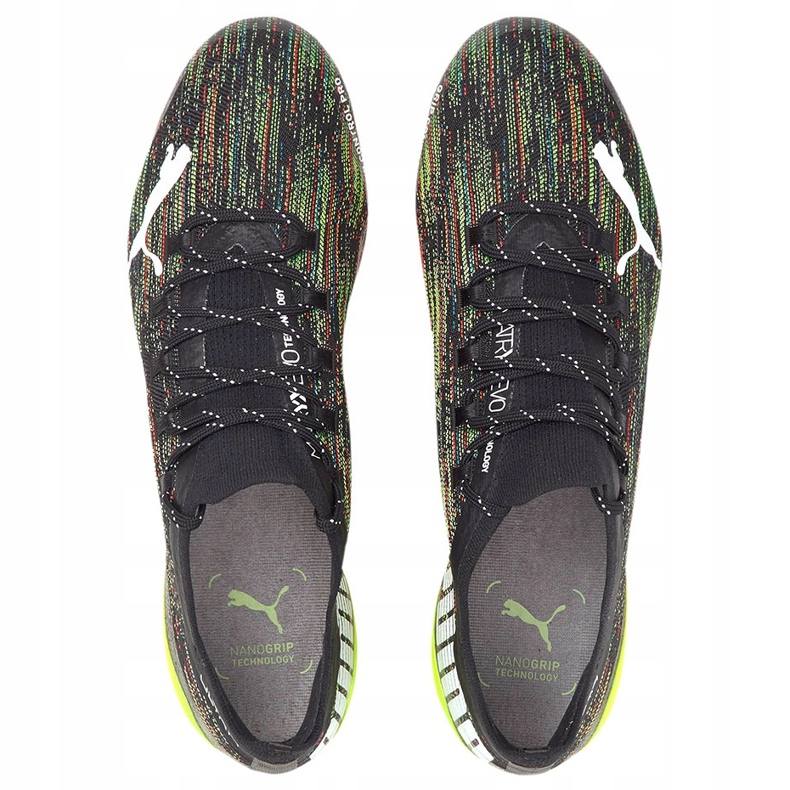 Zapatos de fútbol Puma Ultra 1.2 Fg Ag negro-verde-rojo 106299 02 1