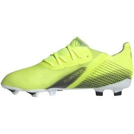 Botas de fútbol Adidas X Ghosted.1 Fg Junior amarillo-negro FW6955 amarillo, negro 2