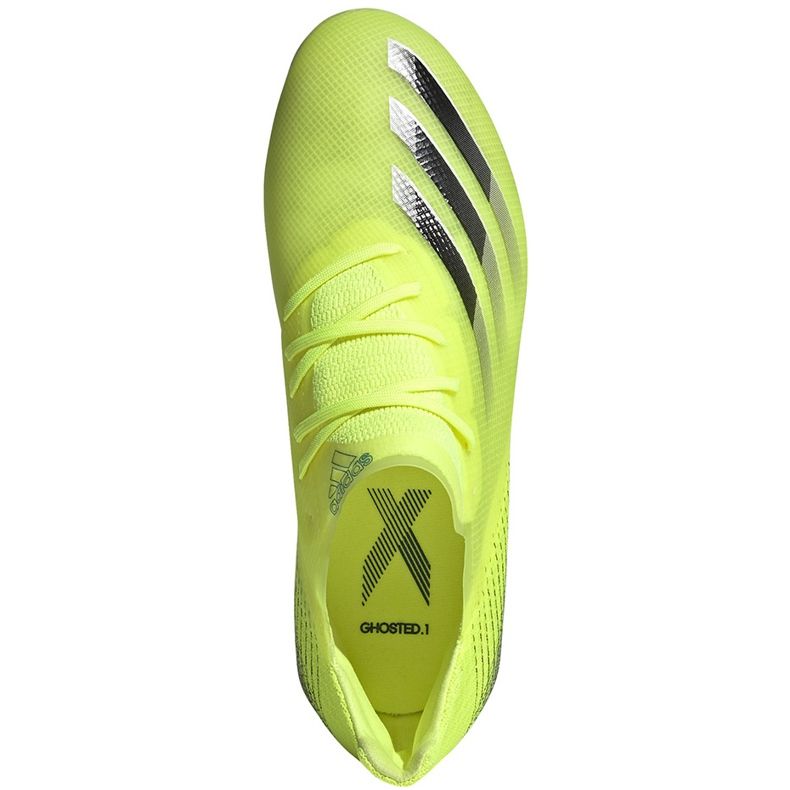 Botas de fútbol Adidas X Ghosted.1 Fg Junior amarillo-negro FW6955 amarillo, negro 1