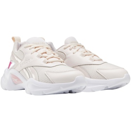 Zapatillas de mujeres Reebok Royal Ec Ride 4 blancas y rosas FW0933 beige 2