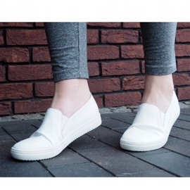 Zapatillas clásicas sin cordones TS9007 blancas blanco 2