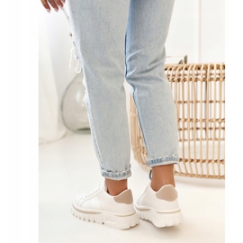 PS1 Zapatillas De Mujer En La Plataforma Blanca Y Beige Riri blanco 8