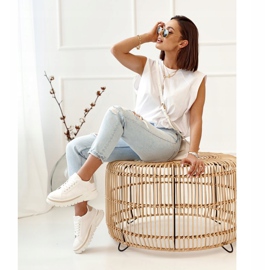 PS1 Zapatillas De Mujer En La Plataforma Blanca Y Beige Riri blanco 5