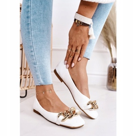 PS1 Bailarinas Acolchadas Elegantes Con Cadena Coco Blanca blanco 2 PS1 Bailarinas Acolchadas Elegantes Con Cadena Coco Blanca blanco 2