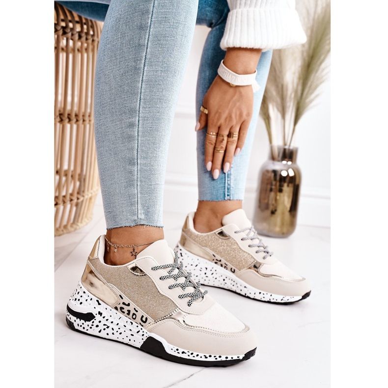 PS1 Zapatillas con cuña para mujer Gold Avery beige 1