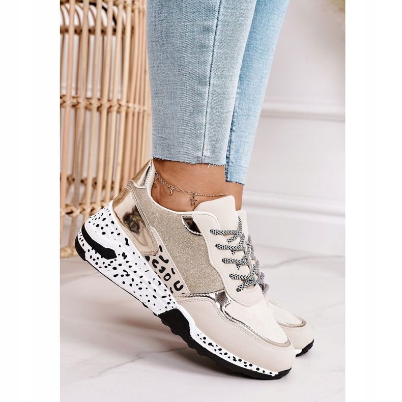 PS1 Zapatillas con cuña para mujer Gold Avery beige 2