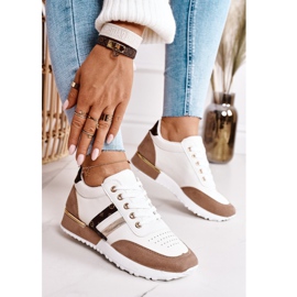 Calzado deportivo de mujer Sneakers Blanco-Caqui Lifestyle 3