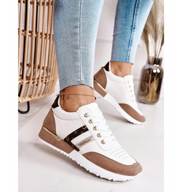 Calzado deportivo de mujer Sneakers Blanco-Caqui Lifestyle 1