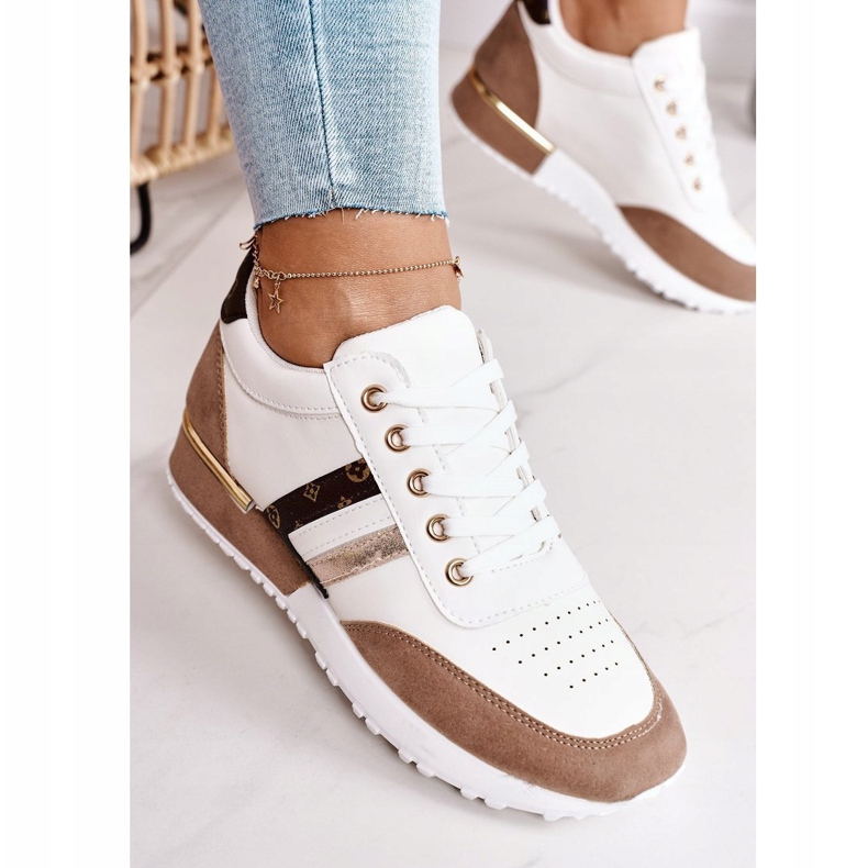 Calzado deportivo de mujer Sneakers Blanco-Caqui Lifestyle 2