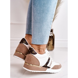 Calzado deportivo de mujer Sneakers Blanco-Caqui Lifestyle 5