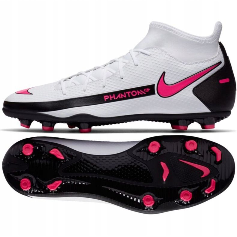 Zapatillas de fútbol Nike Phantom Gt Club Df FG / MG CW6672 160 blanco 7