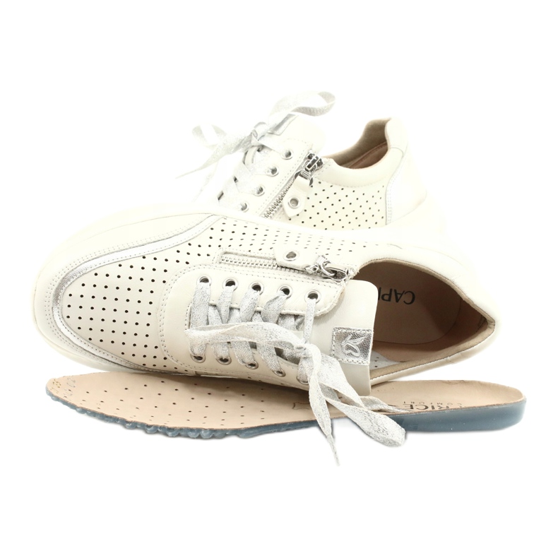 Calzado deportivo Caprice calado con cordones, pesado H 23750, blanco 4