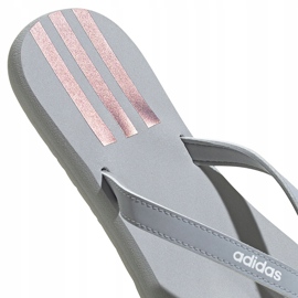 Zapatillas de mujer Adidas Eezay Flip Flop gris-rosa FY8110 5
