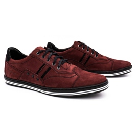 Polbut 1801 zapatos casual de hombre burdeos rojo 3