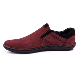 Polbut Zapatos casuales sin cordones para hombre 401 burdeos rojo 1