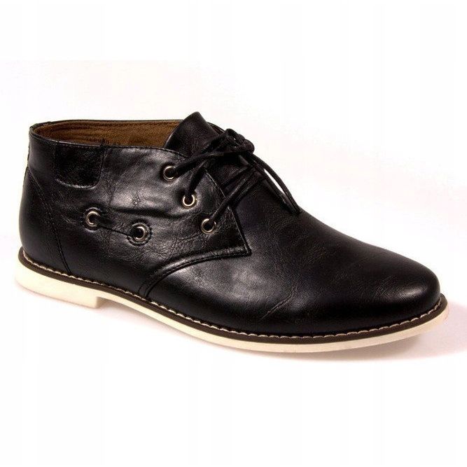 Zapatos Altos Con Cordones TL8900 Negro 1
