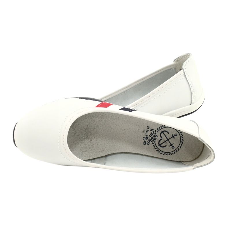 Bailarinas deportivas de mujer Filippo DP2063 / 21 blanco rojo azul marino 4