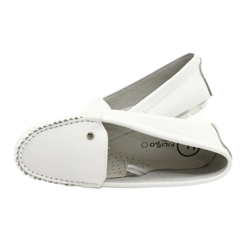Mocasines Mujer Piel Filippo DP2037 Blanco 4