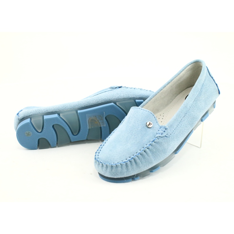 Mocasines mujer en piel Filippo DP2037/22 azul 4 Mocasines mujer en piel Filippo DP2037/22 azul 4