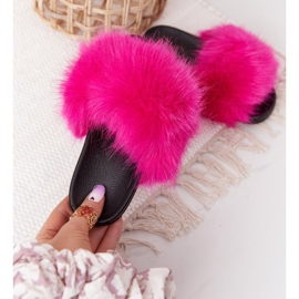 PS1 Pantuflas Infantiles Con Piel Fucsia Fashionista rosado 1