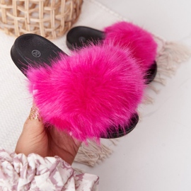 PS1 Pantuflas Infantiles Con Piel Fucsia Fashionista rosado 2
