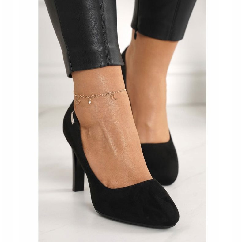 PJ1 Zapatos de tacón clásicos en una barra Suede Black Eliana negro 2 PJ1 Zapatos de tacón clásicos en una barra Suede Black Eliana negro 2