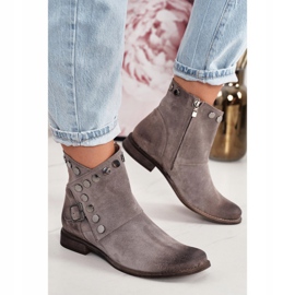 Exquisite Botas de Ante de Mujer con Hebilla Exquisitas 1198 Cappuccino marrón 3