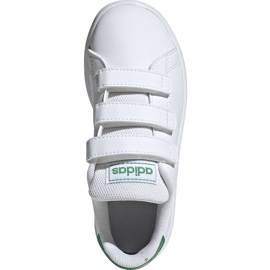 Zapatillas adidas Advantage C blancas y verdes para niños EF0223 blanco 1