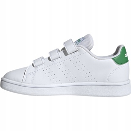 Zapatillas adidas Advantage C blancas y verdes para niños EF0223 blanco 2
