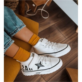 Apawwa Zapatillas Altas Infantiles Con Velcro Blanco Sparky 8