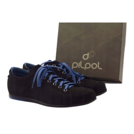 Zapatillas deportivas de hombre negras Pilpol C191 negro azul 4