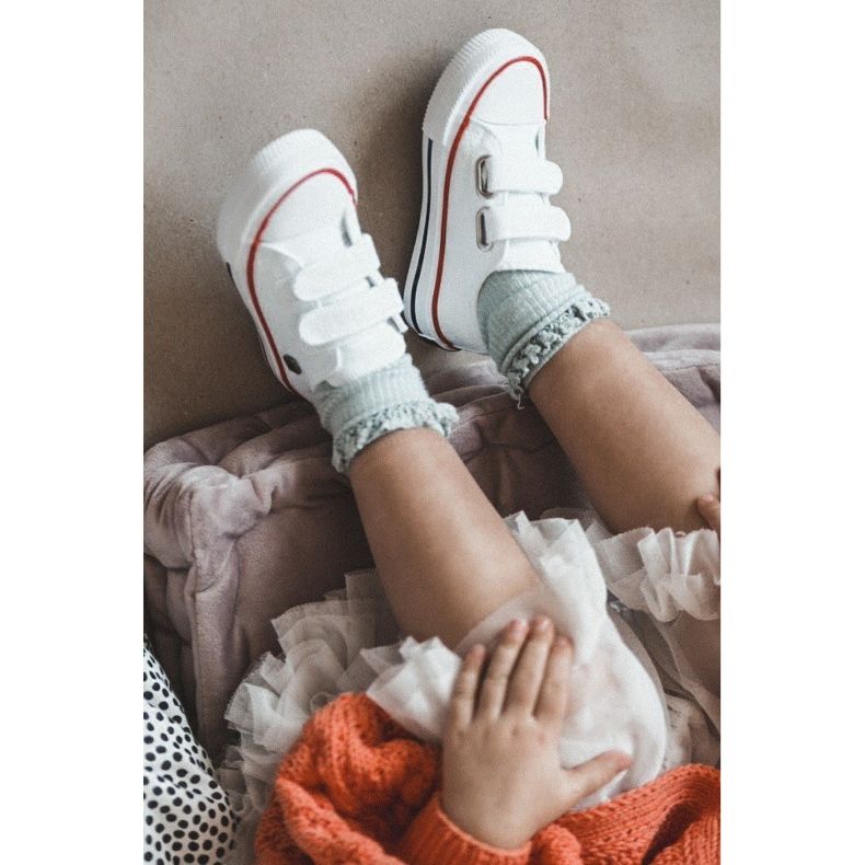 Zapatillas Infantiles Con Velcro Big Star HH374199 Blanco 2