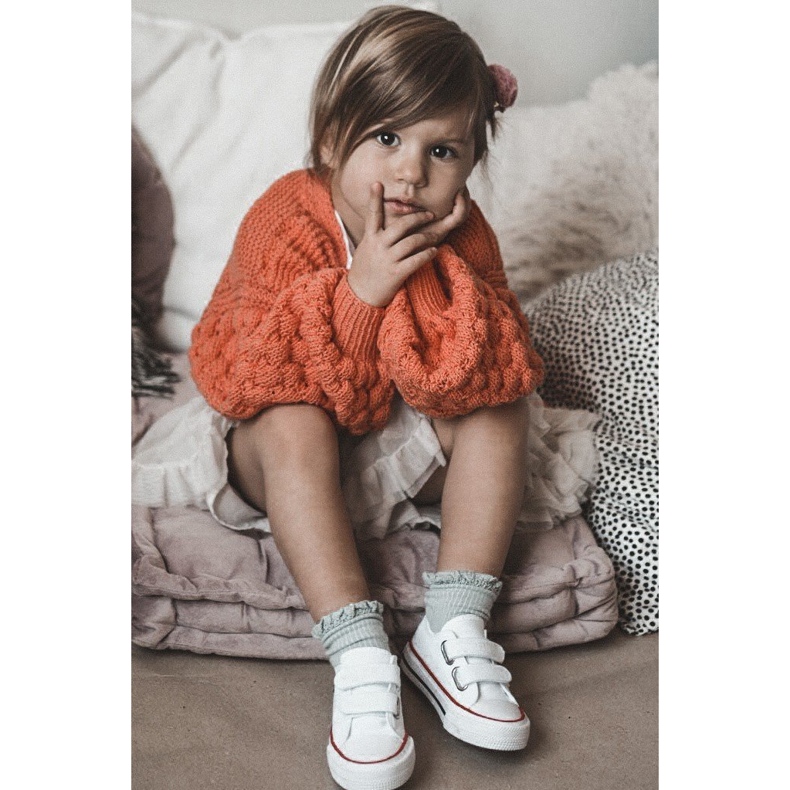 Zapatillas Infantiles Con Velcro Big Star HH374199 Blanco 1