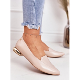 Mocasines De Mujer Con Tacones Dorados Laura Messi 2013 Beige 5