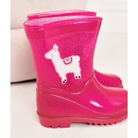 Chanclos de brocado para niños con lama rosa rosado 4