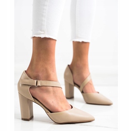 Sabatina Zapatos de tacón beige con cuero ecológico 3