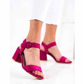 Sabatina Sandalias Fucsia Con Hebilla rosado 3