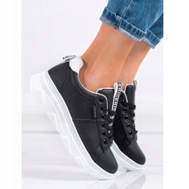 SHELOVET Zapatillas en la plataforma blanca agradable negro 3