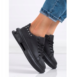 SHELOVET Zapatillas con tachuelas negro 4