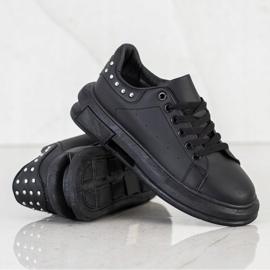 SHELOVET Zapatillas con tachuelas negro 2
