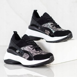 Bestelle Zapatillas de moda en la plataforma beige negro 4