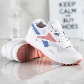 SHELOVET Zapatos deportivos con malla blanco azul rosado 5
