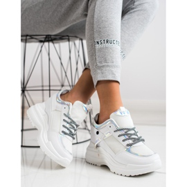 Marquiz Zapatillas de deporte de cuña blanco plata 1 Marquiz Zapatillas de deporte de cuña blanco plata 1