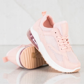 SHELOVET Zapatillas deportivas en polvo con malla rosado 2