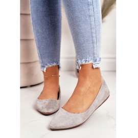 PS1 Bailarinas de mujer grises Suede Dermeno 3