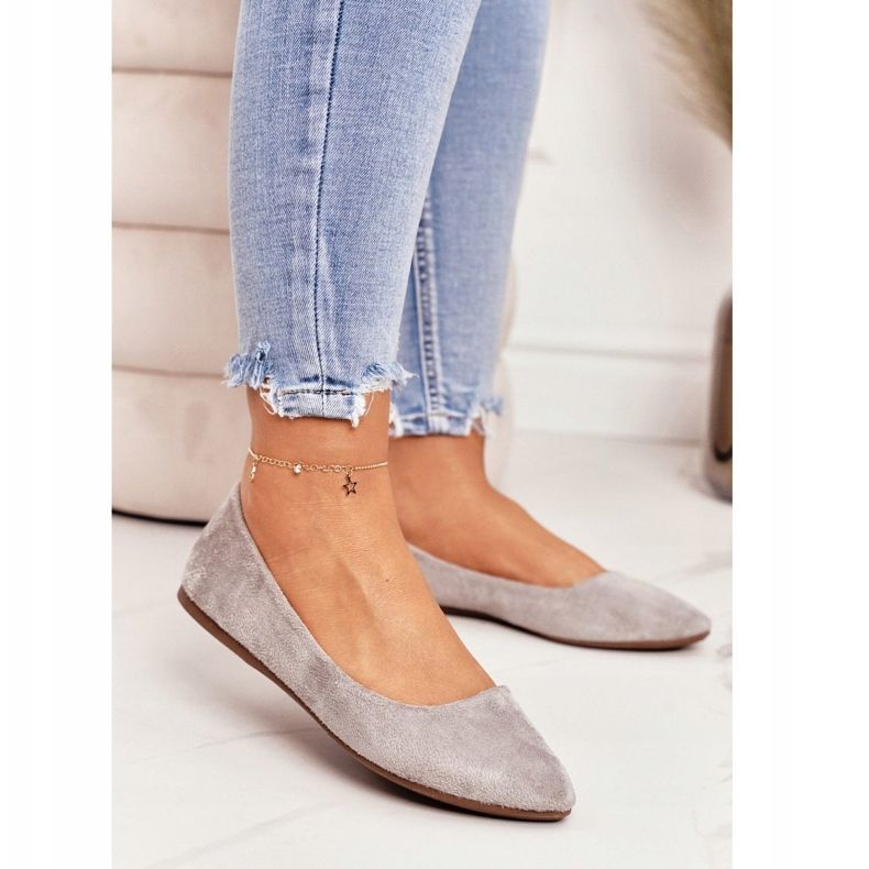 PS1 Bailarinas de mujer grises Suede Dermeno 2